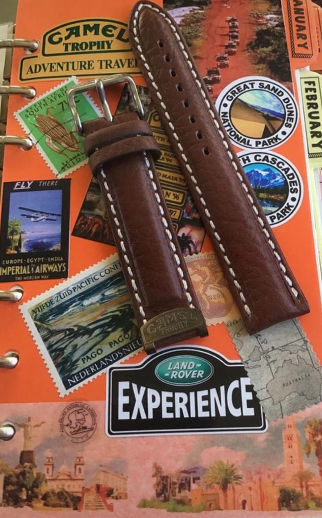 Nieuwe Camel Trophy Horlogeband - 18mm Bruin Leder Gestikt, Verzenden, Overige typen