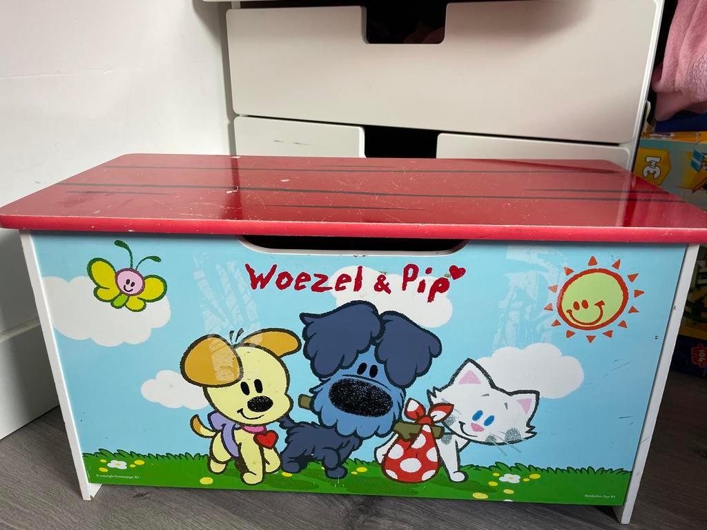 Woezel en Pip speelgoed kist, Ophalen of Verzenden, Gebruikt, Jongen of Meisje