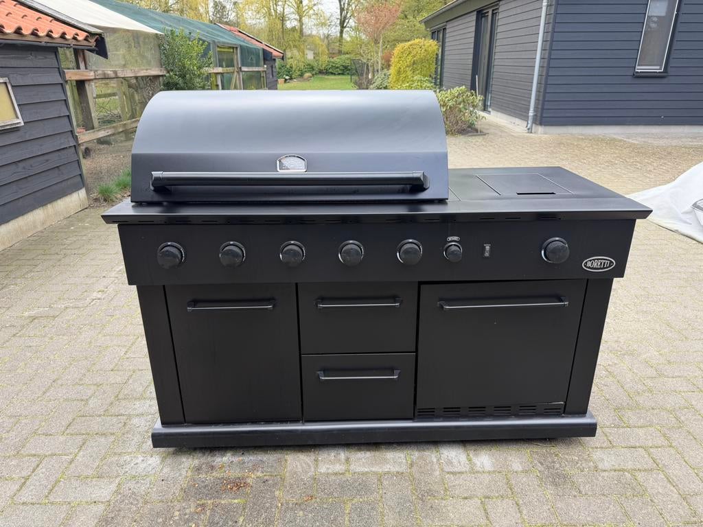 Boretti Luciano buitenkeuken met koelkast, Tuin en Terras, Ophalen, Gebruikt, Gas, Vrijstaand