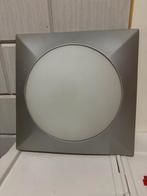 2x Mooie vintage kunstof grijs/ witte plafoniere 30 x 30 cm., Ophalen of Verzenden, Zo goed als nieuw, Kunststof