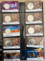 10 X COINCARDS  WAARVAN 8X VERZILVERD, Postzegels en Munten, Munten | Nederland, Koningin Beatrix, Zilver, Overige waardes, Verzenden