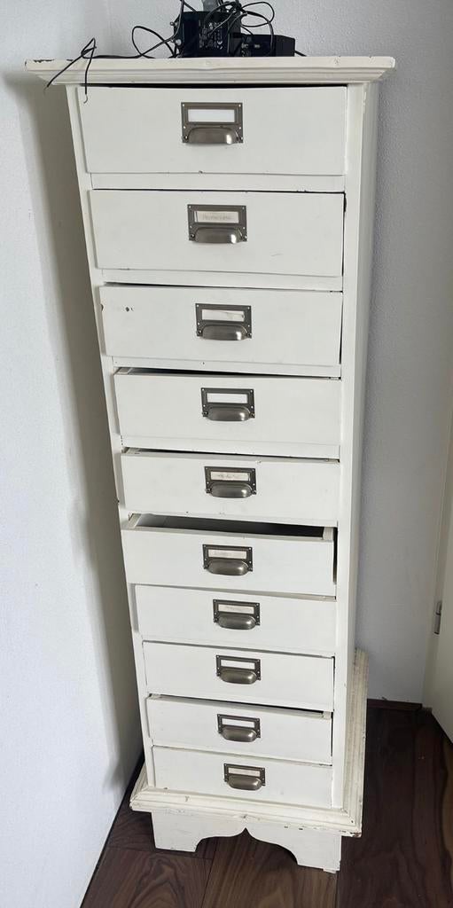 Houten 10 Ladekastje., Ophalen, Minder dan 50 cm, Gebruikt, 5 laden of meer