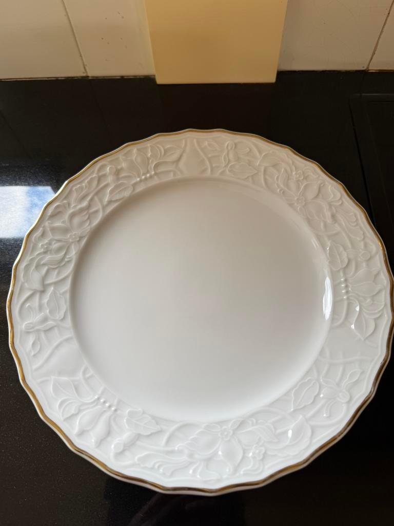 Prinzess Gold Mitterteich Bavaria 6 dinerborden porselein, Ophalen of Verzenden, Zo goed als nieuw, Bord(en), Overige stijlen