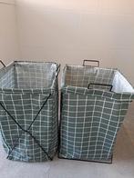 Set van 2 wasmanden - Groen geruit, Huis en Inrichting, Woonaccessoires | Prullenbakken, Ophalen