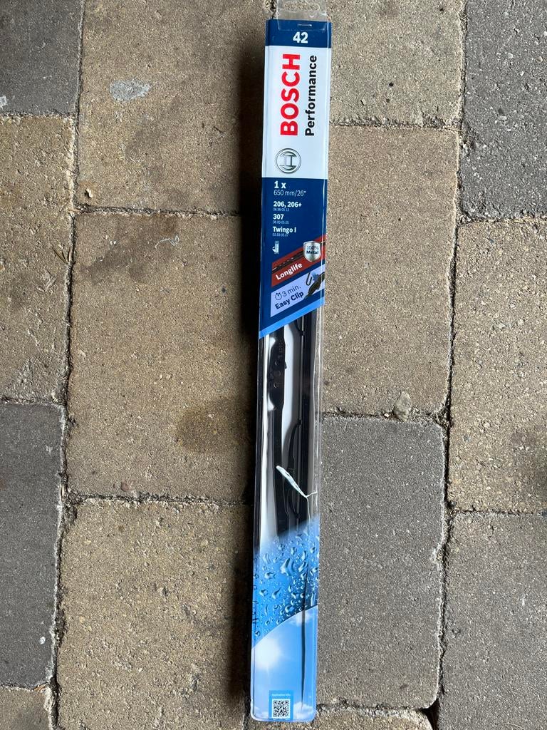 Bosch Performance Ruitenwisserblad 650mm/26" - Nieuw, Auto-onderdelen, Ophalen of Verzenden, Nieuw, Peugeot