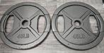 Olympische Halterschijven 2x20kg Totaal 40kg Gietijzer 50mm, Ophalen