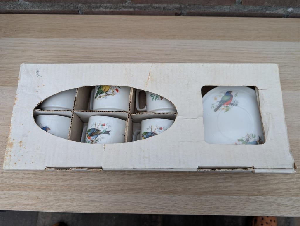 Kop en schotel set met vogels, Bavaria vohenstrauss, Ophalen of Verzenden