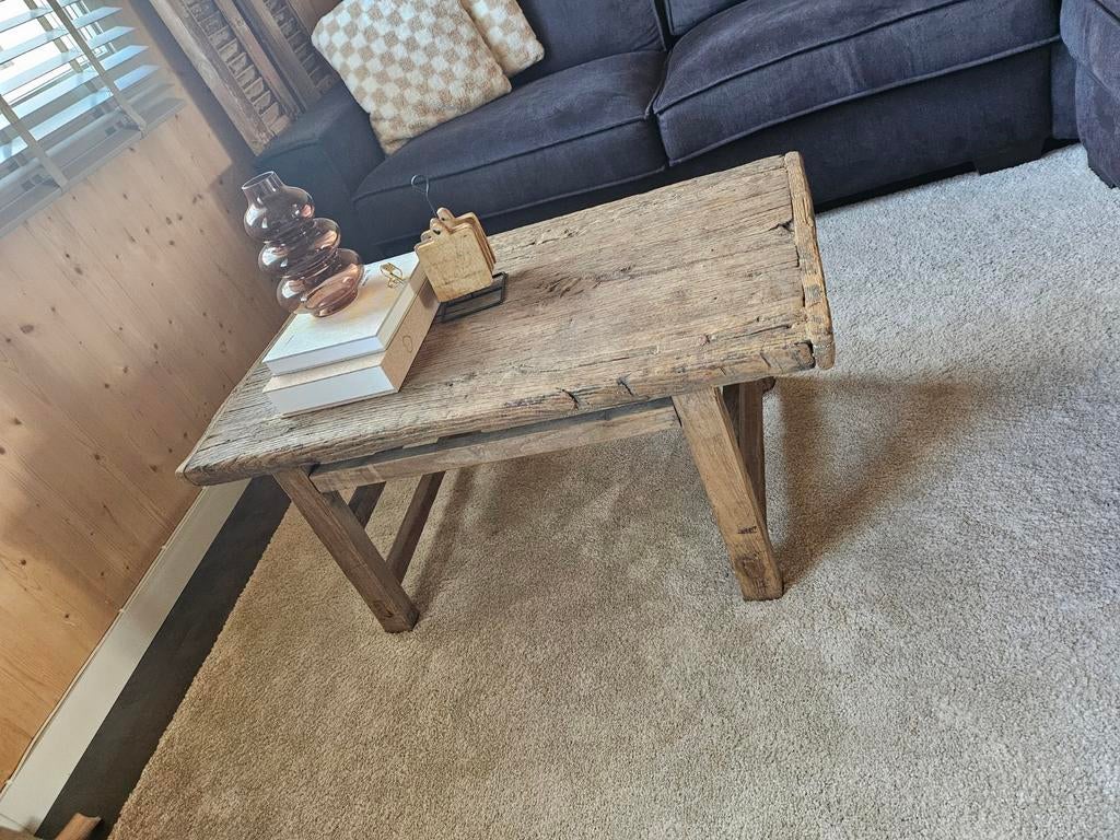 Salontafel (stoer en sober/landelijk), Huis en Inrichting, Tafels | Salontafels, Ophalen, 100 tot 150 cm, 50 tot 100 cm, Minder dan 50 cm