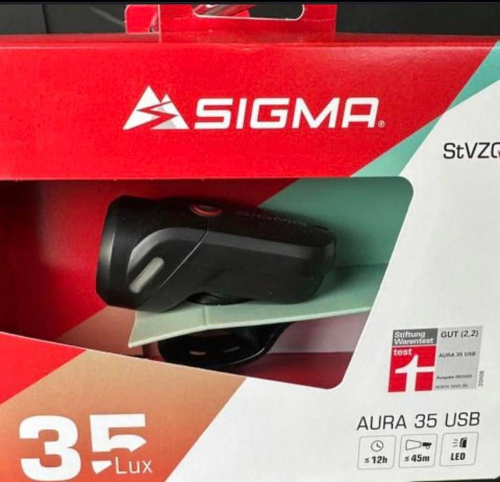 Sigma Aura 35 USB fietslamp - Oplaadbaar voorlicht, Voorlicht, Nieuw, Ophalen of Verzenden, Oplaadbaar