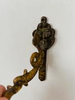 Vintage antiek koperen wandhaak neptunus zeeslang, Ophalen of Verzenden, Koper