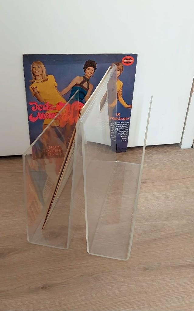 Space age vintage retro design lectuurbak lp bak plexiglas, Eu, Gebruikt, Eu, Ophalen of Verzenden