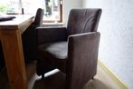 vier stoelen eettafel, Ophalen, Overige materialen, Gebruikt, Bruin