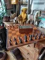 Vintage schaakstukken staunton koning 7 cm, Ophalen of Verzenden