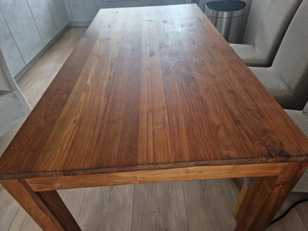 Mooie Teakhouten Eettafel 180x90 cm, Huis en Inrichting, Tafels | Eettafels, Ophalen, Gebruikt, Teakhout, 50 tot 100 cm