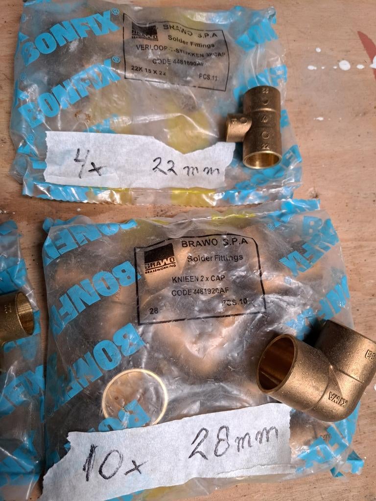 Soldeer koppelingen diverse maten, Ophalen of Verzenden, Nieuw, Minder dan 50 mm, Overige typen