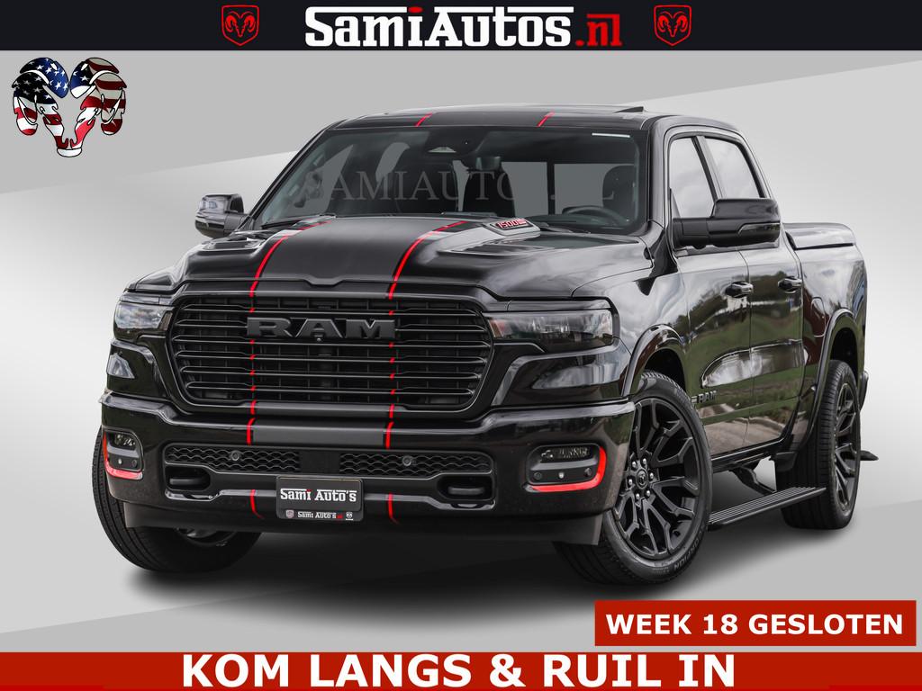 Dodge Ram NIGHT PREMIUM | 426PK | STRIPING | LUCHTVERING | H, Auto's, Dodge, Automaat, Gebruikt, Met garantie (alle), Zwart