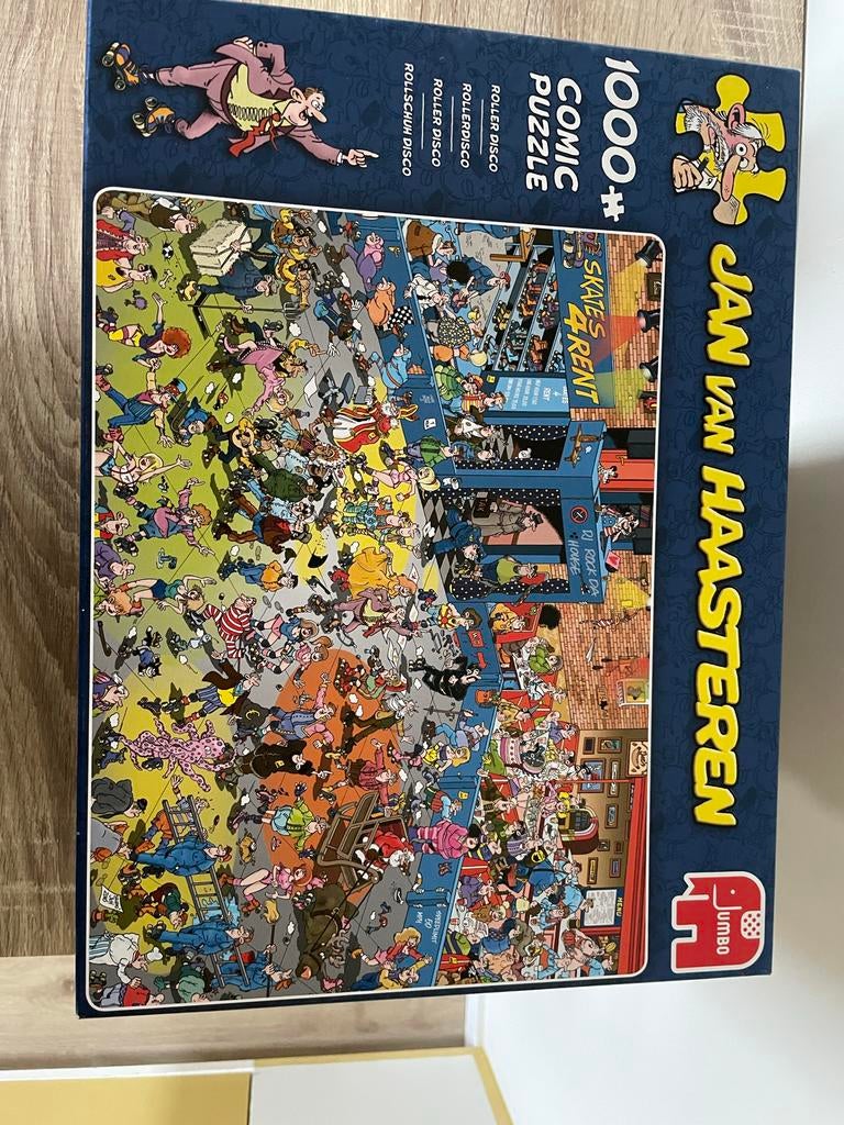 Jan van Haasteren Rollerdisco 1000 stukjes - Compleet, Hobby en Vrije tijd, Denksport en Puzzels, Ophalen of Verzenden, 500 t/m 1500 stukjes