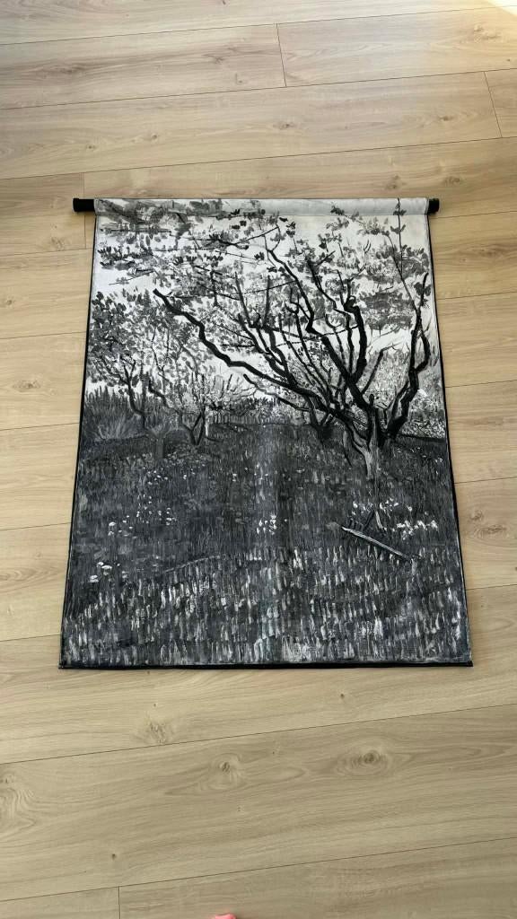 wandkleed zwart wit, Huis en Inrichting, Zwart, Wandkleed, Ophalen of Verzenden, Zo goed als nieuw