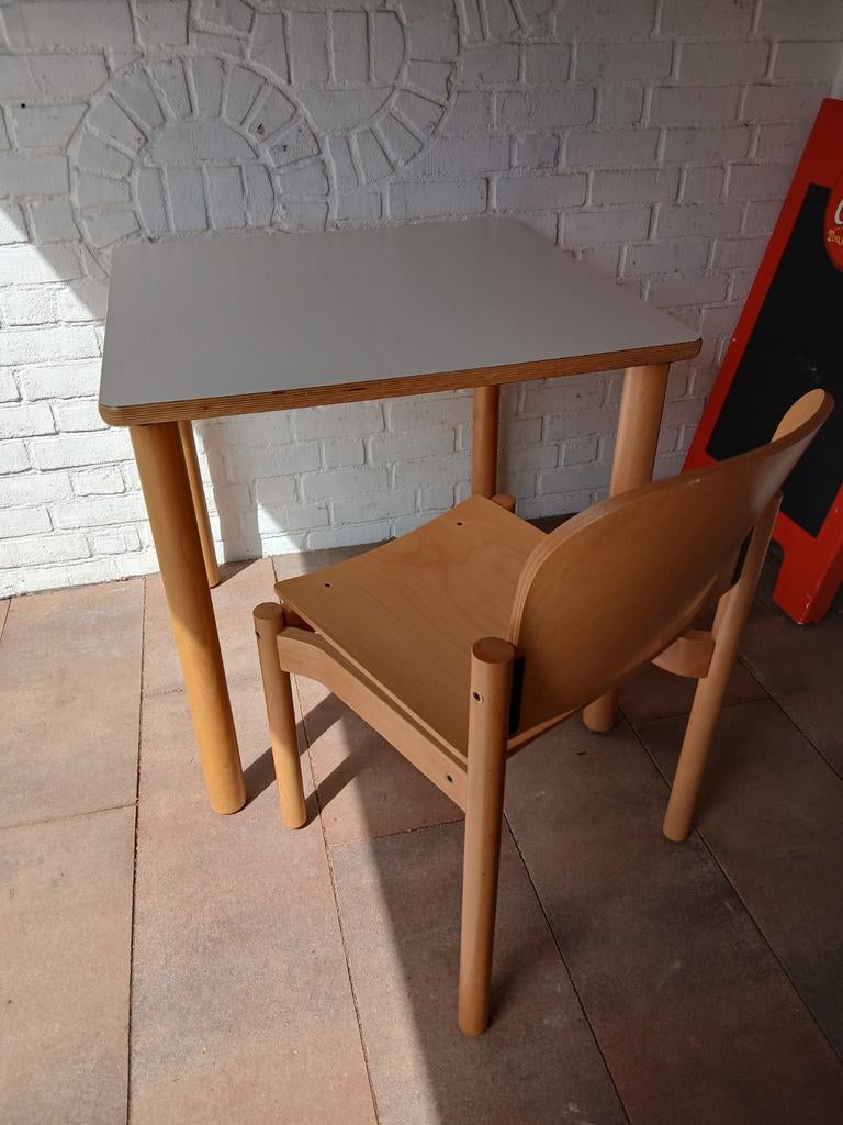 Schooltafel & Stoel Kusch & Co, Huis en Inrichting, Tafels | Eettafels, Ophalen, Gebruikt