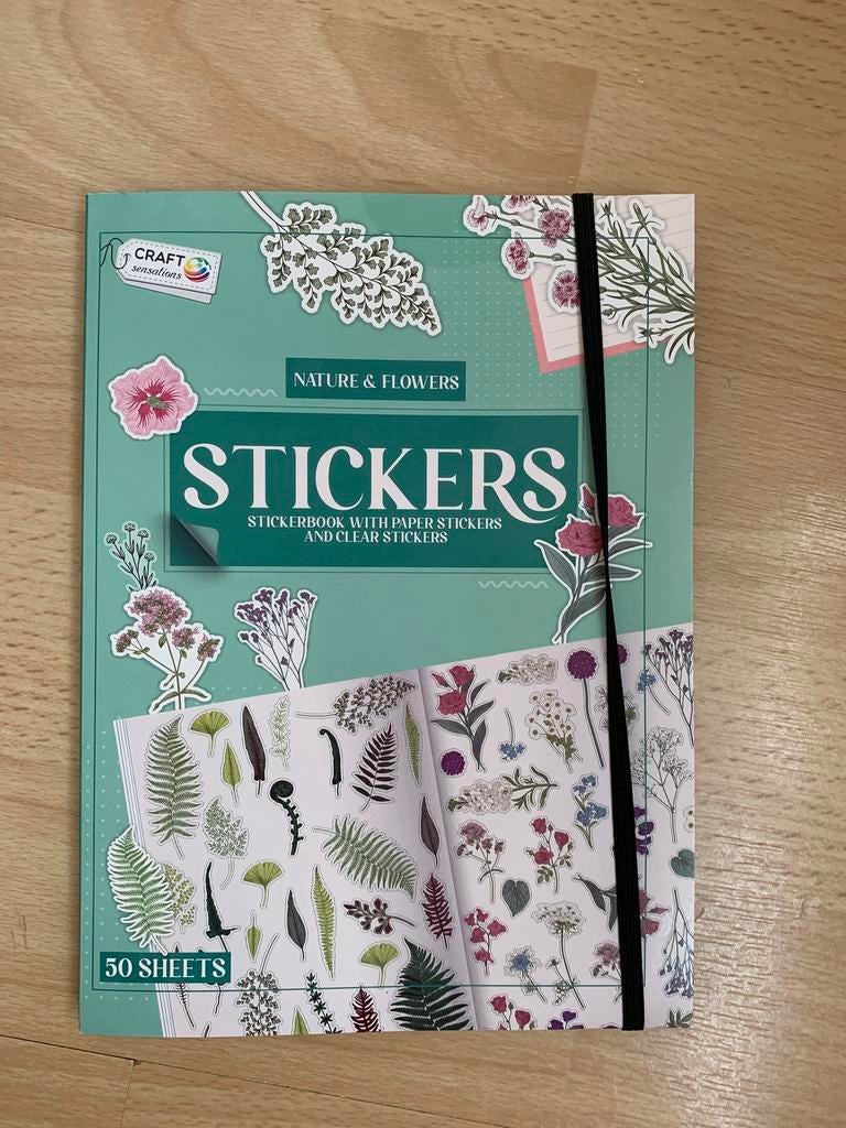 Stickerboek bloemen, Hobby en Vrije tijd, Tekenen, Ophalen of Verzenden, Zo goed als nieuw