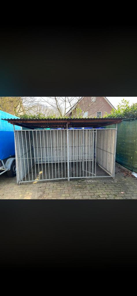 Hondenren 3x2 afneembaar dak dichte wanden, Ophalen, Zo goed als nieuw, 110 cm of meer, 100 cm of meer