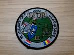 Patch RNLAF NL Helidet. Split 'Gladiators' 298 SQN SFOR 2002, Verzamelen, Verzenden, Luchtmacht, Nederland, Embleem of Badge