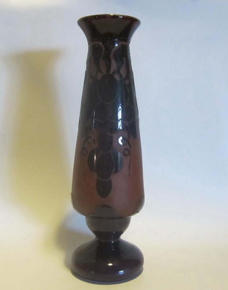Antieke Le Verre Français vaas Ch. Schneider cameo ca 1925, Verzenden