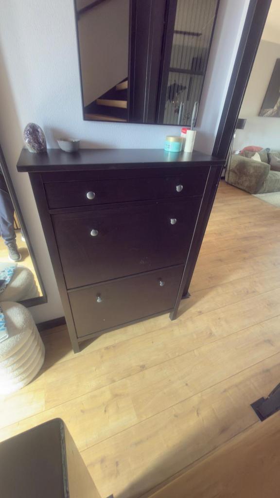 IKEA Hemnes schoenenkast zwartbruin (2 stuks), Ophalen of Verzenden, Gebruikt