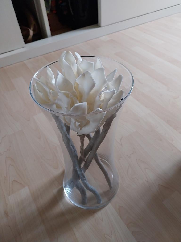 Hoge vaas, Overige kleuren, Ophalen of Verzenden, Minder dan 50 cm, Glas