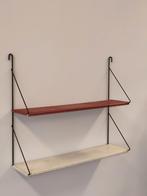 Vintage metalen Pilastro wandrekje metaal geperforeerd, Huis en Inrichting, Woonaccessoires | Wandplanken en Boekenplanken, Gebruikt