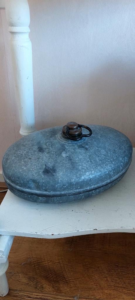 Ovale kruik zink oud antiek, Antiek en Kunst, Antiek | Emaille, Ophalen of Verzenden