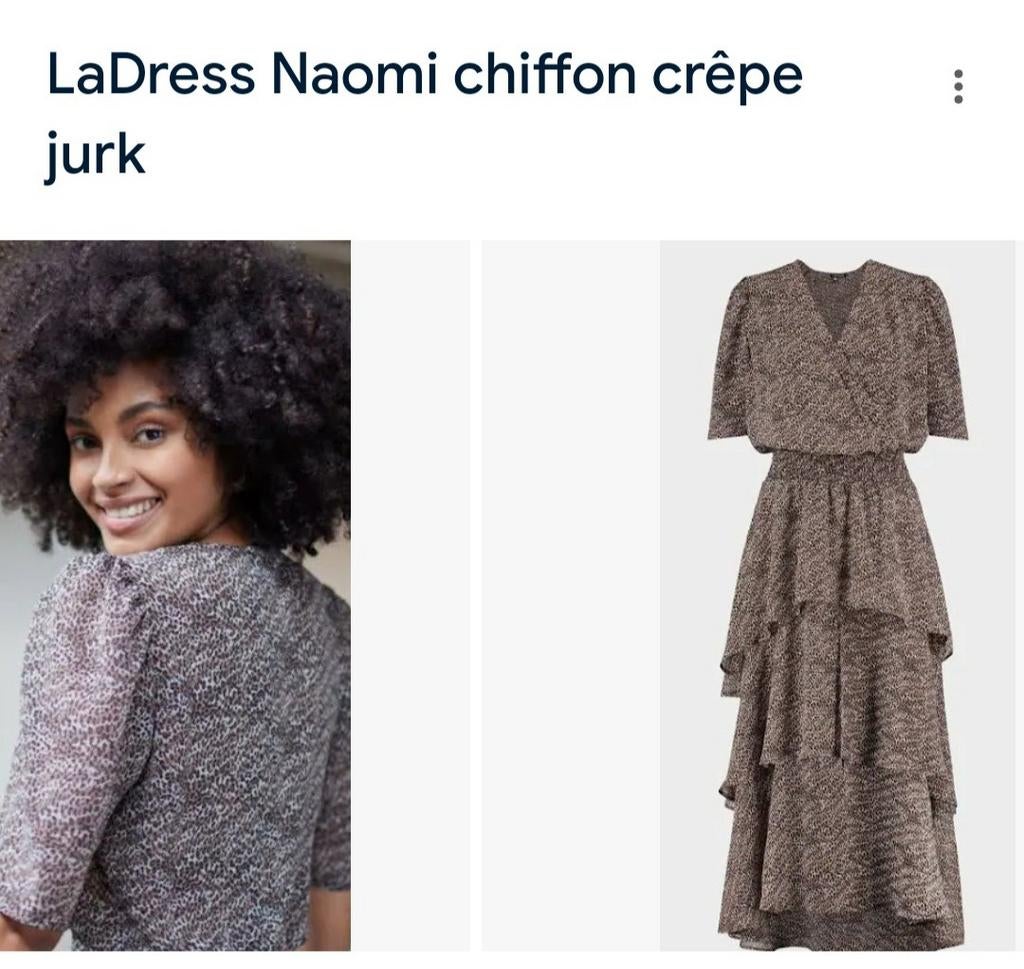 Gave zwierige jurk ladress la dress naomi Leopard xl, Kleding | Dames, Jumpsuits, Bruin, Verzenden, Maat 46/48 (XL) of groter