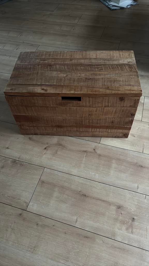 Houten kist, Huis en Inrichting, Woonaccessoires | Kisten, Ophalen, Zo goed als nieuw, Minder dan 50 cm
