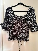 Vero Moda Croptop Zebraprint Maat S, Kleding | Dames, Tops, Zwart, Ophalen of Verzenden, Zo goed als nieuw, Korte mouw