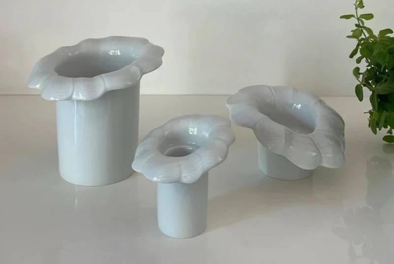 Arzberg Op-Art Floral Collar set, Huis en Inrichting, Wit, Aardewerk of Porselein, Ophalen of Verzenden, Zo goed als nieuw