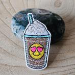 Strijk embleem Iron on Patch applicatie Milkshake