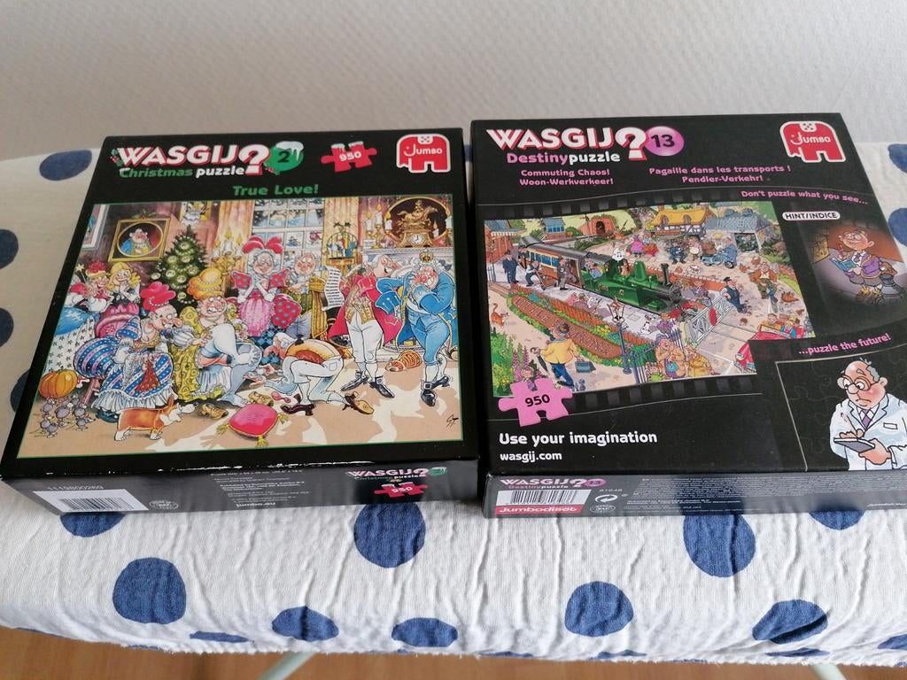 2x Wasgij? legpuzzel -nr 2 Christmas puzzle - nr 13 Destiny, Ophalen, 500 t/m 1500 stukjes, Gebruikt, Legpuzzel