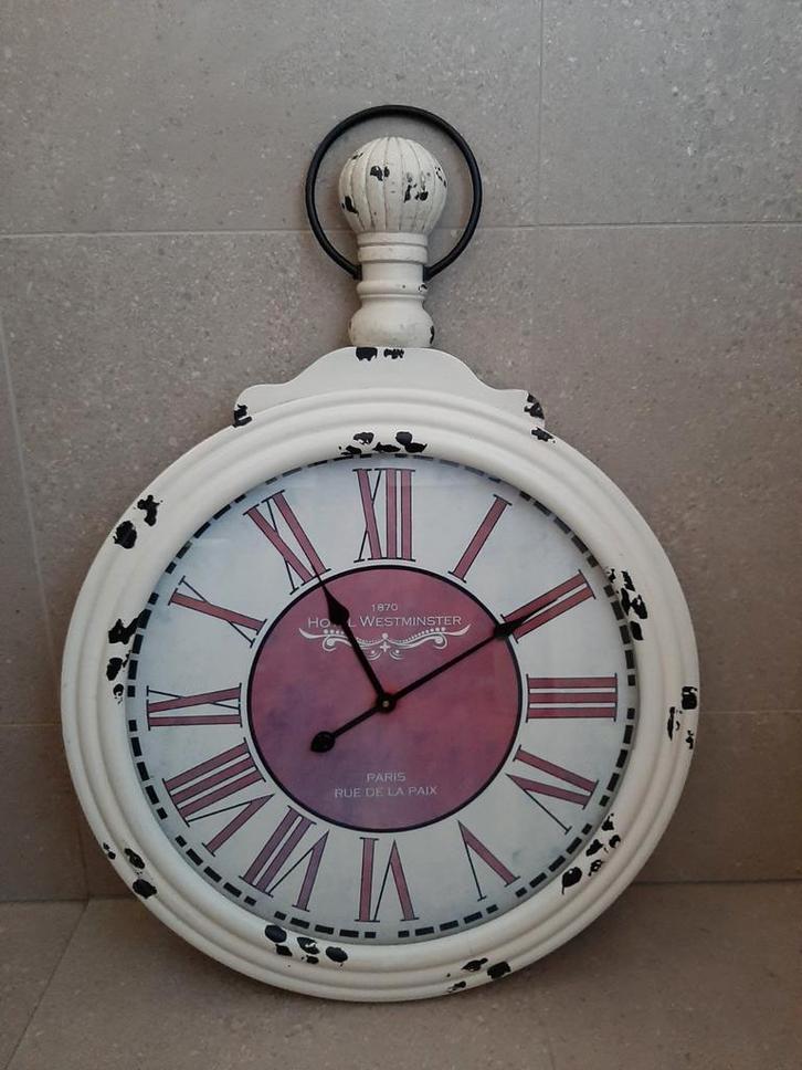 Grote vintage wandklok - Hotel Westminster Parijs, Huis en Inrichting, Woonaccessoires | Klokken, Gebruikt, Wandklok, Analoog