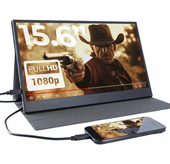 Portable monitor, Computers en Software, Monitoren, Nieuw, 60 Hz of minder, USB-C, Ingebouwde speakers, Hoofdtelefoonaansluiting