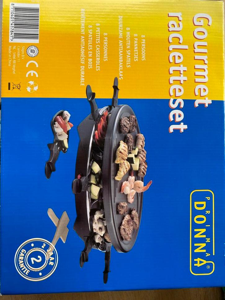 Gourmet Racletteset voor 8 Personen - Prima Donna, Witgoed en Apparatuur, Gourmetstellen, Nieuw, 8 personen of meer, Ophalen of Verzenden