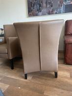 4 grijs leren eetkamer stoelen, Huis en Inrichting, Stoelen, Ophalen, Leer, Zo goed als nieuw, Vier