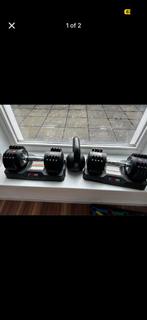 Verstelbare dumbbells en kettlebell, Ophalen of Verzenden, Gebruikt, Armen, Halterset