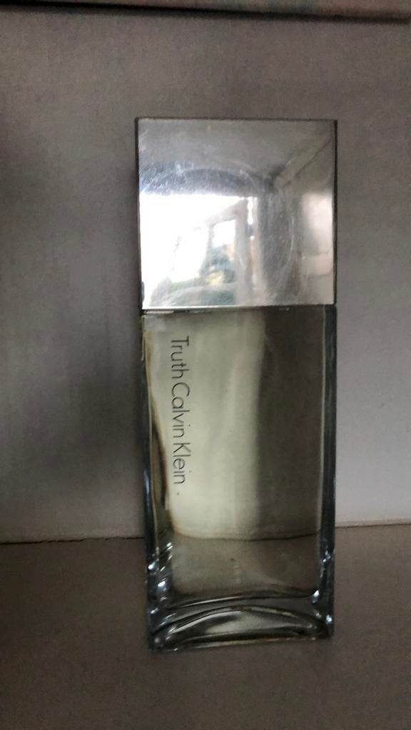 Giant Calvin Klein glazen etalagefles “TRUTH, Ophalen of Verzenden, Gebruikt, Parfumfles, Gevuld