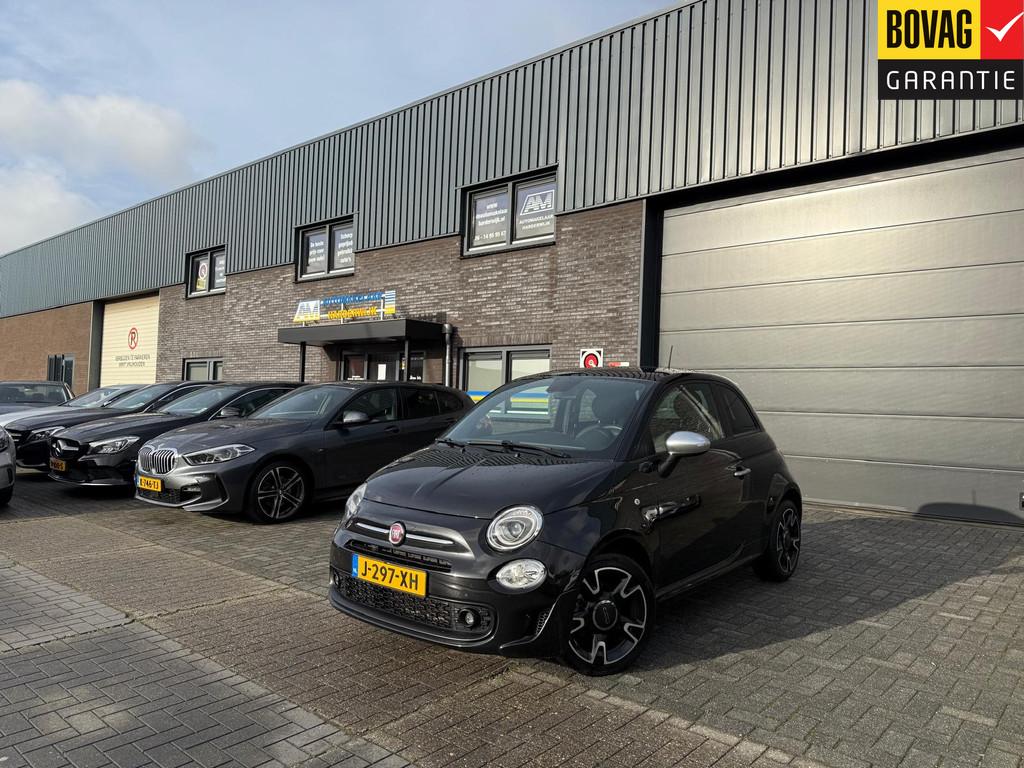 Fiat 500 1.0 Hybrid Rockstar | 2E EIGENAAR | 12MND GARANTIE, Auto's, Fiat, Voorwielaandrijving, 4 stoelen, Leder en Stof, Zwart