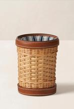 Ralph Lauren home rotan rieten vaas, Ophalen of Verzenden, Zo goed als nieuw, Rond, Riet