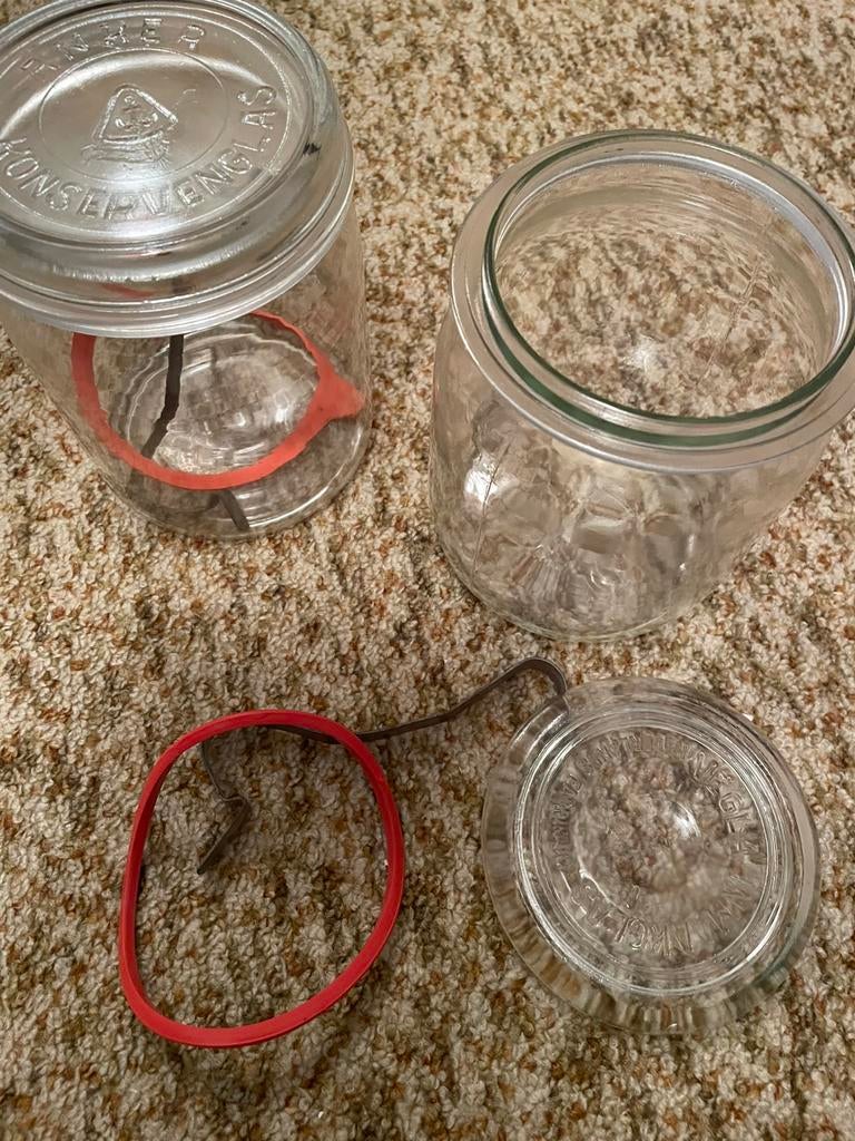 Wekflessen van een liter, Ophalen of Verzenden, Gebruikt, Glas, Overige typen