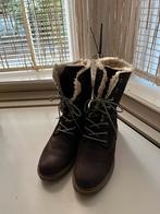 Bruine suede met bont gevoerde boots., Ophalen of Verzenden, Zo goed als nieuw, Bruin