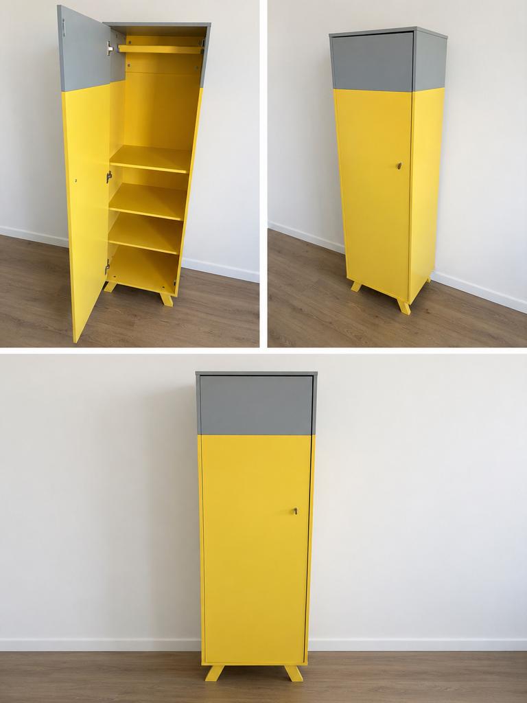 Coming Kids babykamer kast geel/grijs, Kinderen en Baby's, Kinderkamer | Commodes en Kasten, Ophalen, Gebruikt, 105 cm of meer