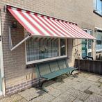 Zonnenscherm - Uitvalscherm 370cm Rood/Wit Gestreep, Ophalen, Gebruikt, 250 cm tot 450 cm, Uitvalscherm