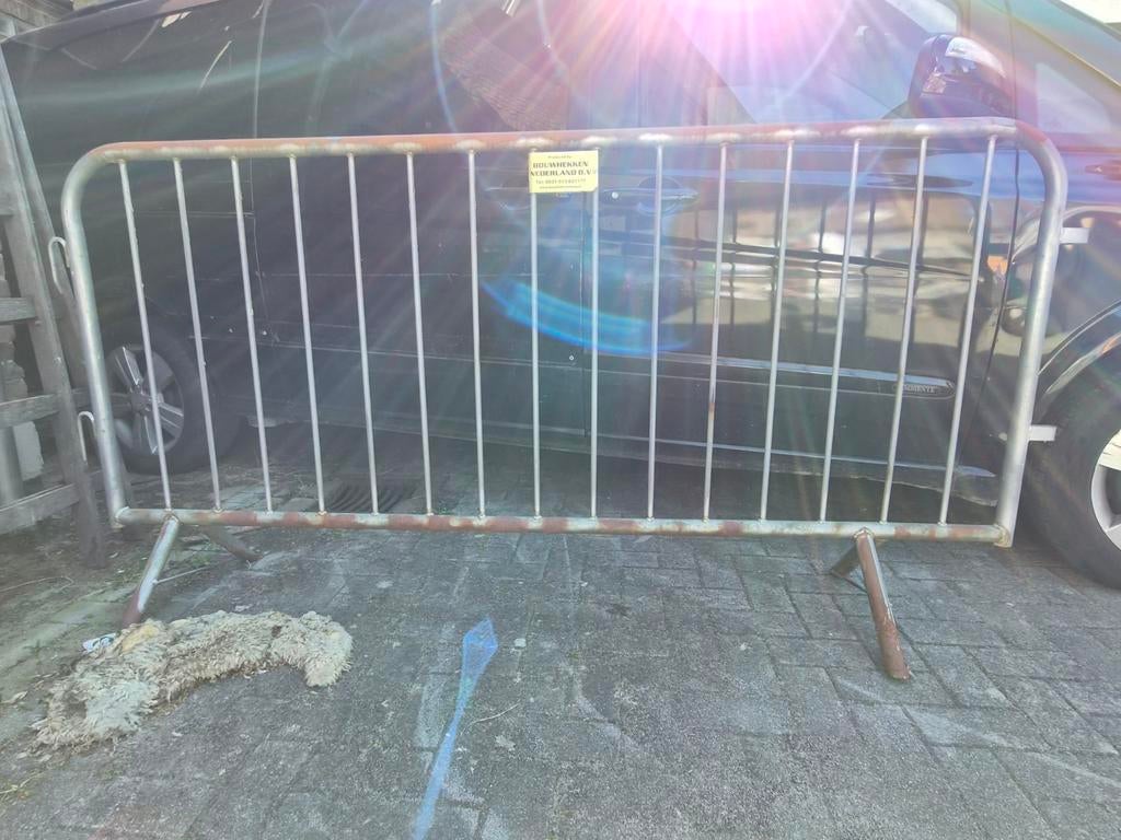 Bouwhek dranghek voor spandoek. 200cm breed, Ophalen, IJzer